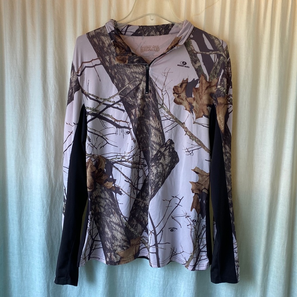 Mossy Oak Camo Quater Zip Pullover